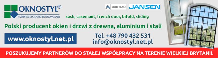 OKNOSTYL Poszukuje Partnerów do stałej współpracy na terenie Wielkiej Brytanii